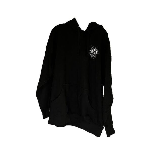 Howitzer Patriot MFG Bikercore Patriotic Grunge Men's Black Hoodie Pocket XL - Picture 1 of 7